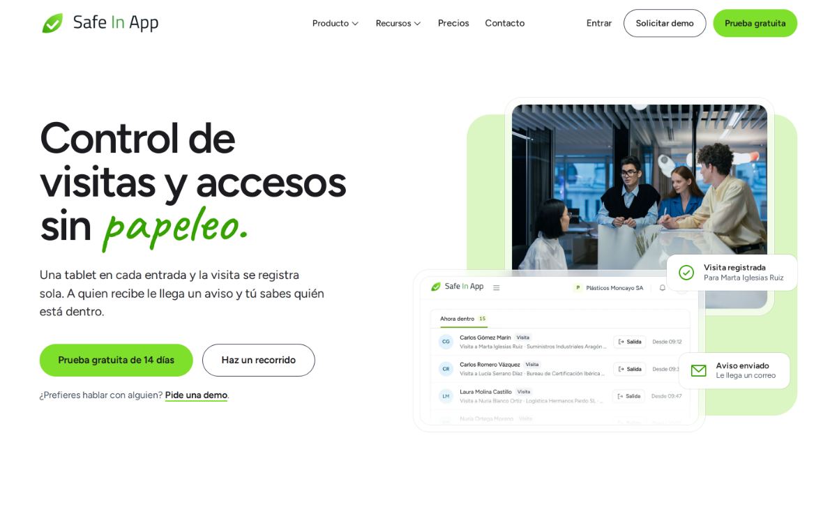Safe In App website